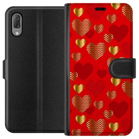 Yhteensopiva Lompakkokotelo Sony Sony Xperia L3 GoldenHearts