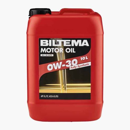 Biltema - Helsyntetisk motorolje 0W-30 ACEA A5/B5 10 liter