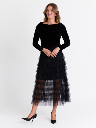 MATCH - Agate skjørt - Marie Philippe - Str. 36 - Dame - Kjoler & Skjørt - Svart - 100% polyester - resirkulert