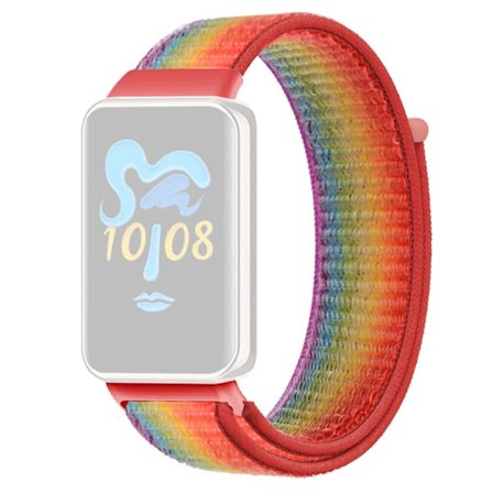 Honor Band 9 Nylon Watchstrap Loop Fastener Säädettävä kellohihnan korvaaminen - Sateenkaari