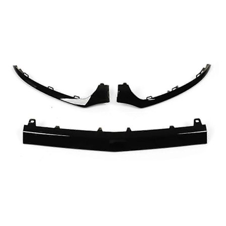 3 stk. Glans Sort Frontkofanger Nedre Lister Udskiftning til Mercedes-Benz C-Klasse W205 C205 A205-FA-