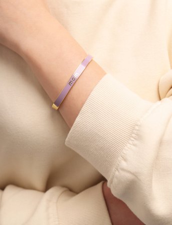 Design Letters Vip Word Candy Bangle (Zimula) - Purple - ONE SIZE