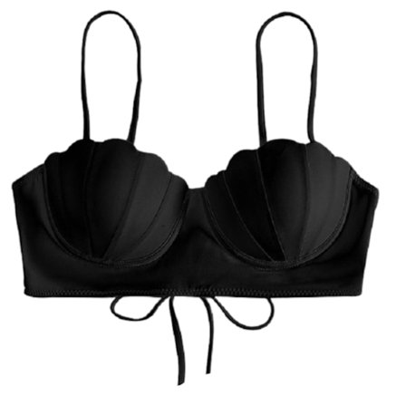 Dam Bikinitopp Push Up Swim Top Bygel Baddräkt Topp Vadderad baddräkt endast