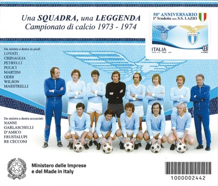 Italien - SS Lazios første Scudetto - Postfrisk miniark