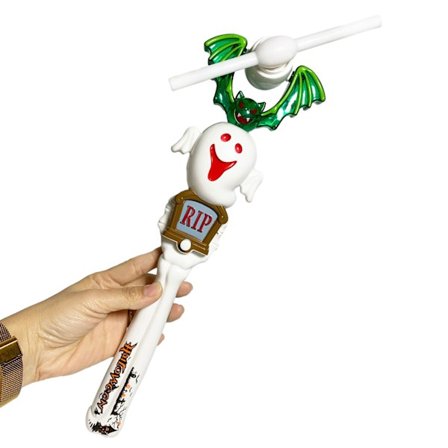 Halloween Skull Windmills Stick With Sound Multipurpose Intressant Windmills Wand För Pojkar Flickor