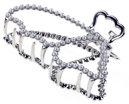 Senze Metal Klemme Rhodium, Hår, Hårpynt, Hårklemmer