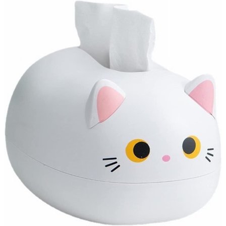 Kawaii Kissan muotoinen nenäliina- ja talouspaperiteline, keittiön paperipyyhkeiden säilytyslaatikko, WC-paperiteline, pohjoismainen tyyli, kodin 