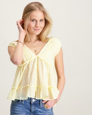 Gina Tricot Young 14+ 14+ sol blouse Gul Toppar/Blusar Tjej - Kids Brand Store