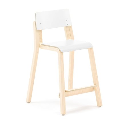 Høj barnestol DANTE, H 500 mm, birk, hvid laminat
