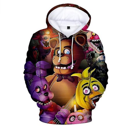 Five Nights At Freddy's 3D Digital Print Casual Hættetrøjer Børn Unisex Fnaf Hættetrøje Sweatshirt Toppe B{ee]
