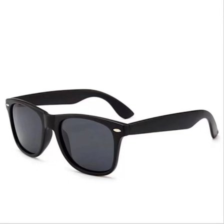 Retro Wayfarer -aurinkolasit Mattamusta Musta