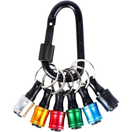 Skruetrækker Bit Holder Sæt - 6 Dele - 1/4 Tomme Hex Skruetrækker - Magnetisk Bit Holder - Nøglering Bit Holder