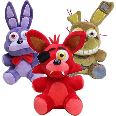 3 kpl Plyyshisetti Fnaf-pehmolelut 7 tuumaa/18 cm Fnaf-lelut Freddy Fazbear Foxy The Pirate Foxy -lelu, juhlakoriste[f2]