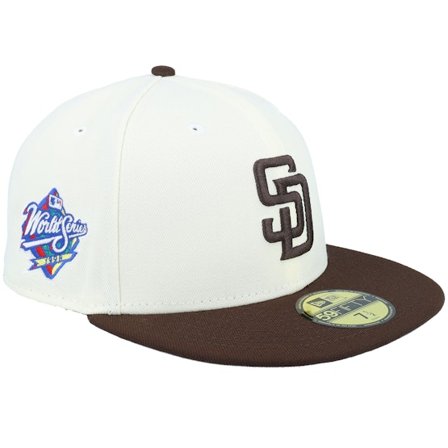 New Era - MLB Weiss Fitted Cap - San Diego Padres Ultimate 59FIFTY 98 World Series Chrome/Wood Fitted @ Hatstore
