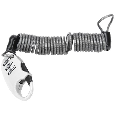 Sykkelhjelm Kabellås Bærbar Universal Tyverisikring Passordlås for Motorsykkel Sykkel Hvit