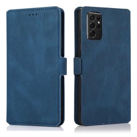 Effektfullt Plånboksfodral - Samsung Galaxy S21 Ultra Mörkblå
