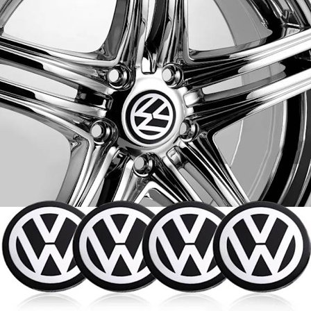4 stk. 65 mm Bil Hjul Center Nav Kapsel Emblem Mærkat Til VW Volkswagen Golf Polo Passat Touran Jetta Tilbehør