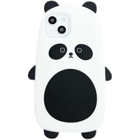 Apple Iphone 13 Pro Max Ultra Tjockt Mjukt Silikon Pandafodral Tecknad Babydjur Svart Vit Färgglad Söt Roligt Söt Kawaii