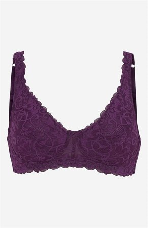 Cellbes of Sweden - Blonde-BH uden bøjle i blommelilla til damer i størrelse 75D