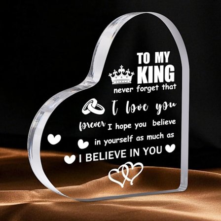 Gaver til kæreste, mænd, mand, Jeg elsker dig gaver til ham, Romantisk fødselsdags jubilæum pensionering for mænd idé - Hjerteformede akryl 