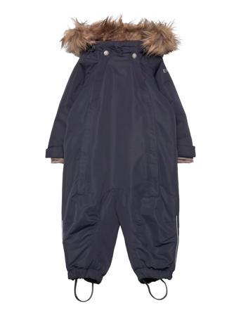 Wholesuit W. Fake Fur Outerwear Coveralls Shell Coveralls Navy En Fant