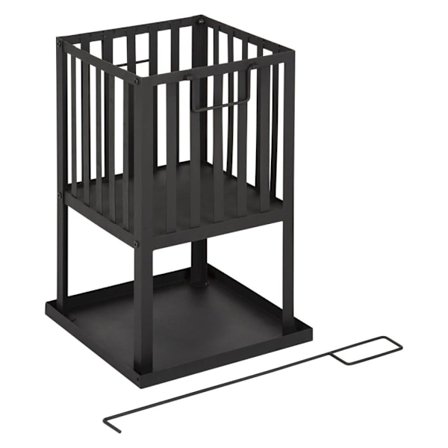 Practo Garden Eldstad med askfångare svart