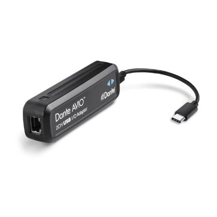 AUDINATE Dante AVIO USB-C 2ch adapter Dante USB-C adapter 2x2 adapter