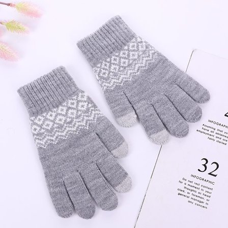 2 par damehandsker vinter varme touchscreen handsker strikkede så
