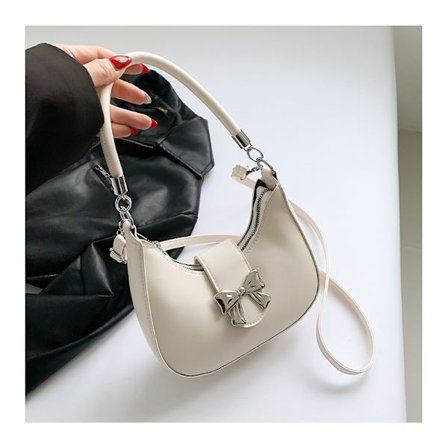 Textur, mode, västerländsk rosett, enkel enfärgad, crossbody, enkel axel, underarmsväska för kvinnor