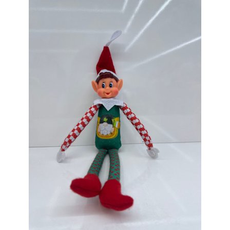 Enkelt feriedukke, juleelf plyslegetøj, nyhed