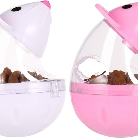 2 stk. kattelegetøj snackbold kat intelligenslegetøj til katte kattebold KLB