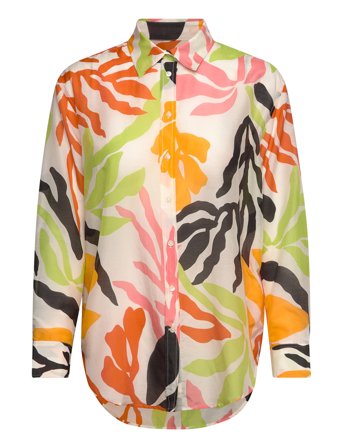 GANT Rel Palm Print Cot Silk Shirt - Multi/patterned - 34