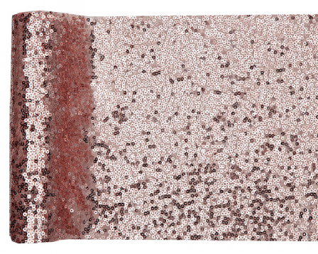 Duk (löpare) paljetter roséguld, 19x300 cm - Dukning & Dekoration - Happy Birthday Dekoration - Kalaslagret.se