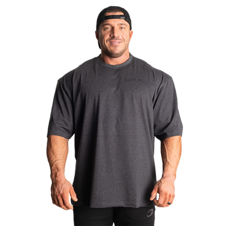 T-shirts GASP Division Iron Tee, Dark Grey Melange - Bodyman.dk