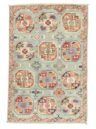 Noué À La Main Kazak Fine Tapis 82X117 De Laine Petit