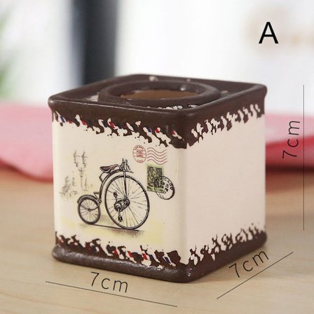 Keramisk blomkruka i pastoral stil Handmålad keramisk växt Blomkruka Blomkruka Heminredning Planteringsställ