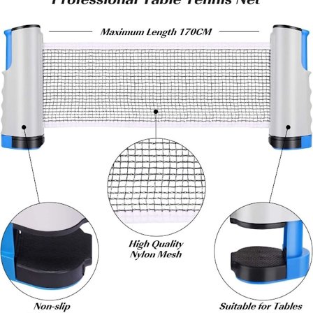 Ping pong nett, sammenleggbart bordtennisnett, ping pang nett