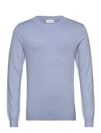 Melange Round Neck Knit Neulepaita Pyöreä Kaula-aukko Sininen Lindbergh