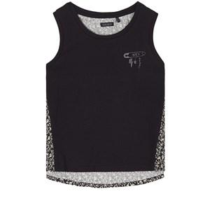 Kids - IKKS Black Floral Vest 12 years - Tops - 12 years - Black
