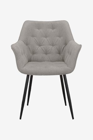 Loft24 - Spisebordsstol Suzuka, 2 stk. - Grå - Stole med armlæn - Fra Homeroom