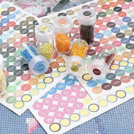 Diamond painting Nummerdekaler 447 DMC-etikettklistermärke St Multicolor 16.5*19.5CM