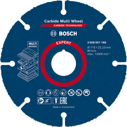 Bosch Expert Carbide Multi Wheel Kappeskive 115 mm, Maskintilbehør & forbruk