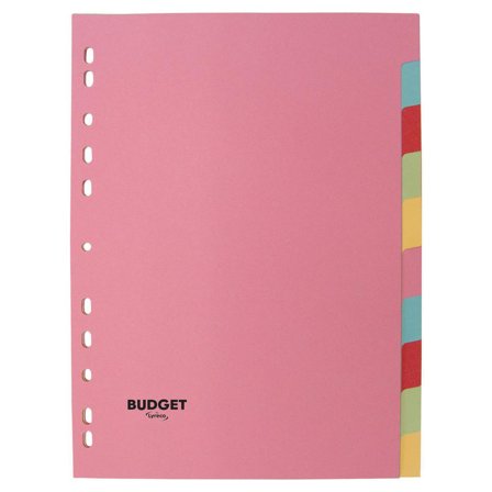 LYRECO BUDGET Kartongregister A4 10-flik pastel - Lyreco - Kontorsmaterial - Pärmar och register - Kartongregister