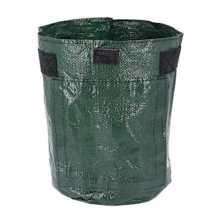 Perunan kasvatuspussi muovinen uudelleenkäytettävä näkyvä ikkuna kannettava kahva vihannesistutuslaatikko puutarhaan patiolle parvekkeelle 5 gallonaa 