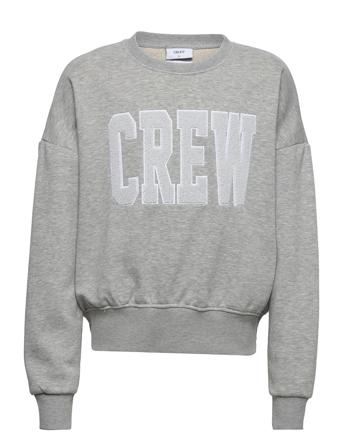 Emma Crew Sweat Sweatshirt Trøje Grå Grunt