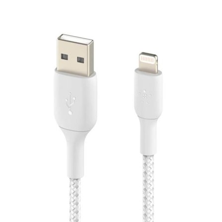 USB-kabel till Lightning - Belkin - MFi - 18W - Flätad nylon - 15cm