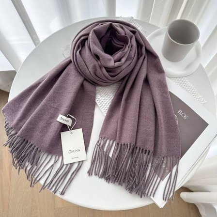 Enfärgad cashmere scarf sjal dam vinter exklusiv mångsidig 250g höst och vinter ny varm scarf