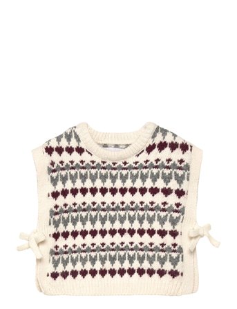 Mango | Knitted Waistcoat With Heart Pattern | 2-3