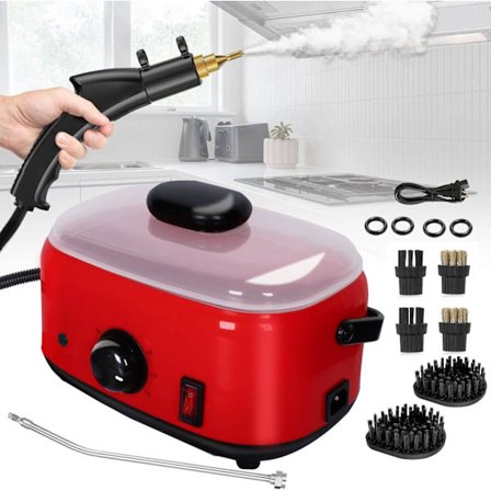 2500W håndholdt damprenser, 1500 ml højtryksdamprenser til rengøring, multifunktionel bærbar damprensning til hjemmebrug, damprenser til