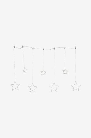 Star Trading - Ljusgardin Dew Drop Stars - Silver - Ljusslingor - Från Homeroom